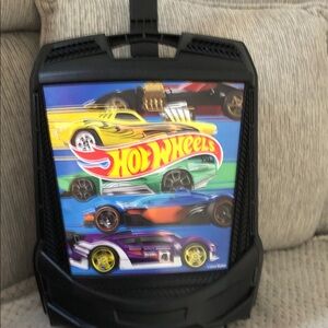 Hot Wheels Kids Carrying Case with Colorful Car Art - Black